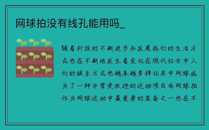 网球拍没有线孔能用吗_