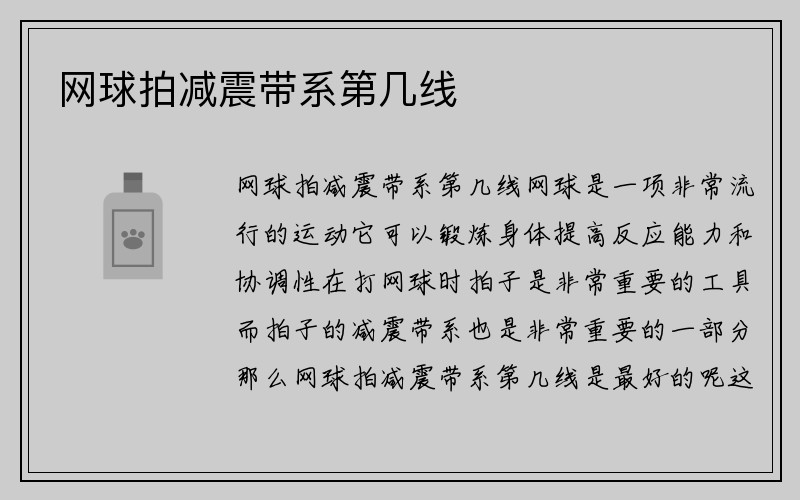 网球拍减震带系第几线